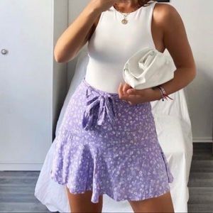 Zara Lilac Floral Skort
